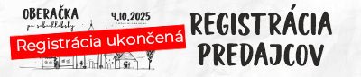 Registrácia predajcov Oberačka po Sebechlebsky 2025